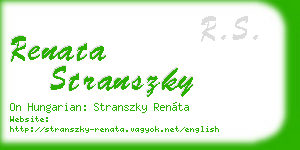 renata stranszky business card
